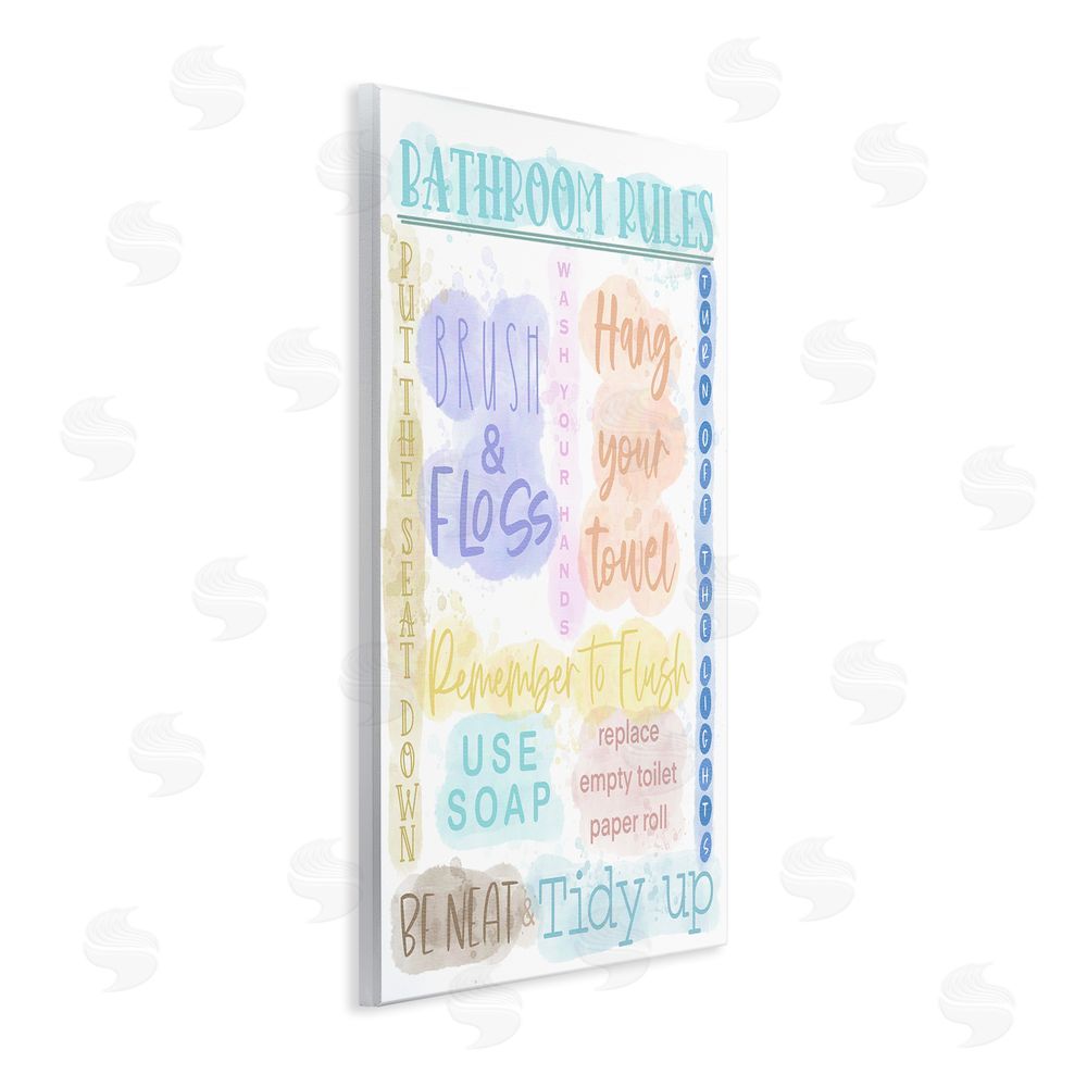Matthew Piotrowicz Fun Bathroom Rules Wall Plaque Art Print