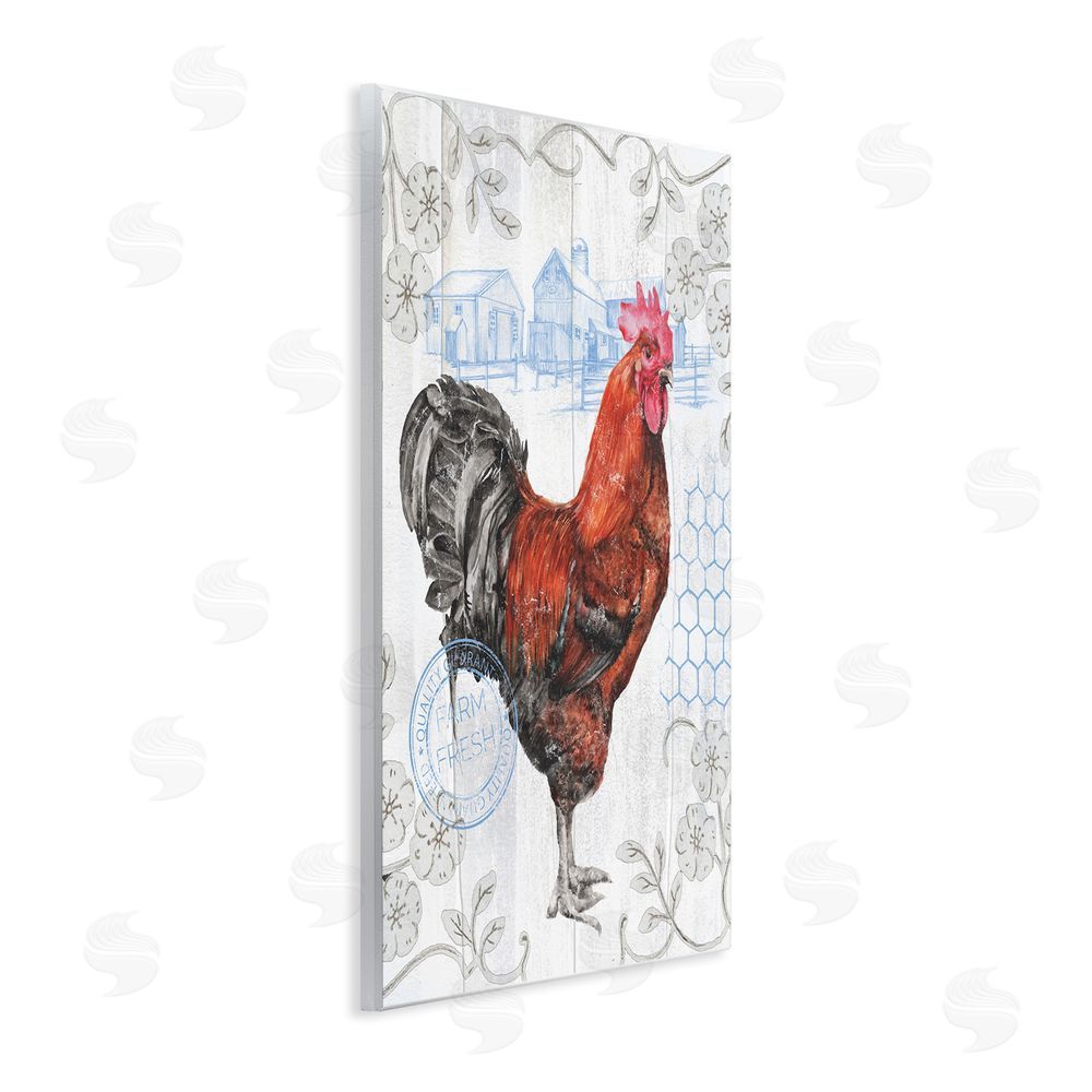Studio 731 rep. Levison Designs Rustic Farmhouse Rooster Wall Plaque Art Print