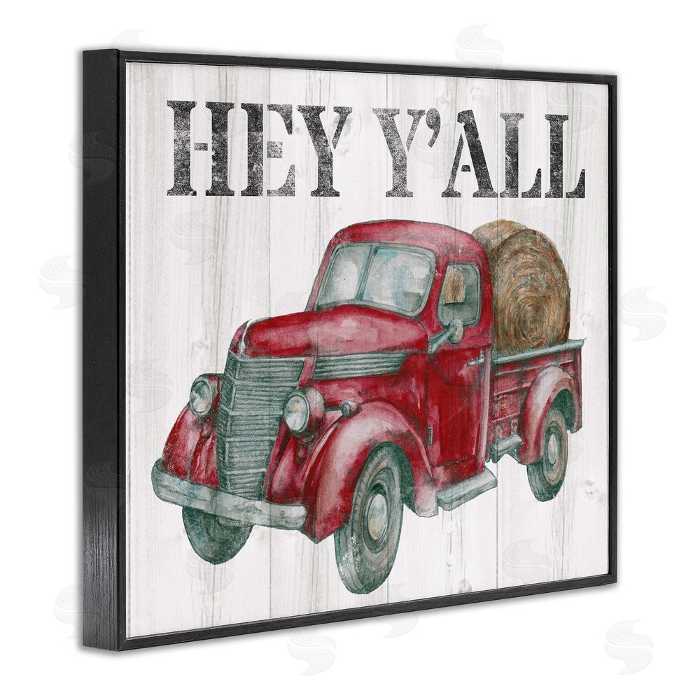 Studio 731 rep. Levison Designs Hey Y'all Country Truck Black Framed Giclee Wall Art Print