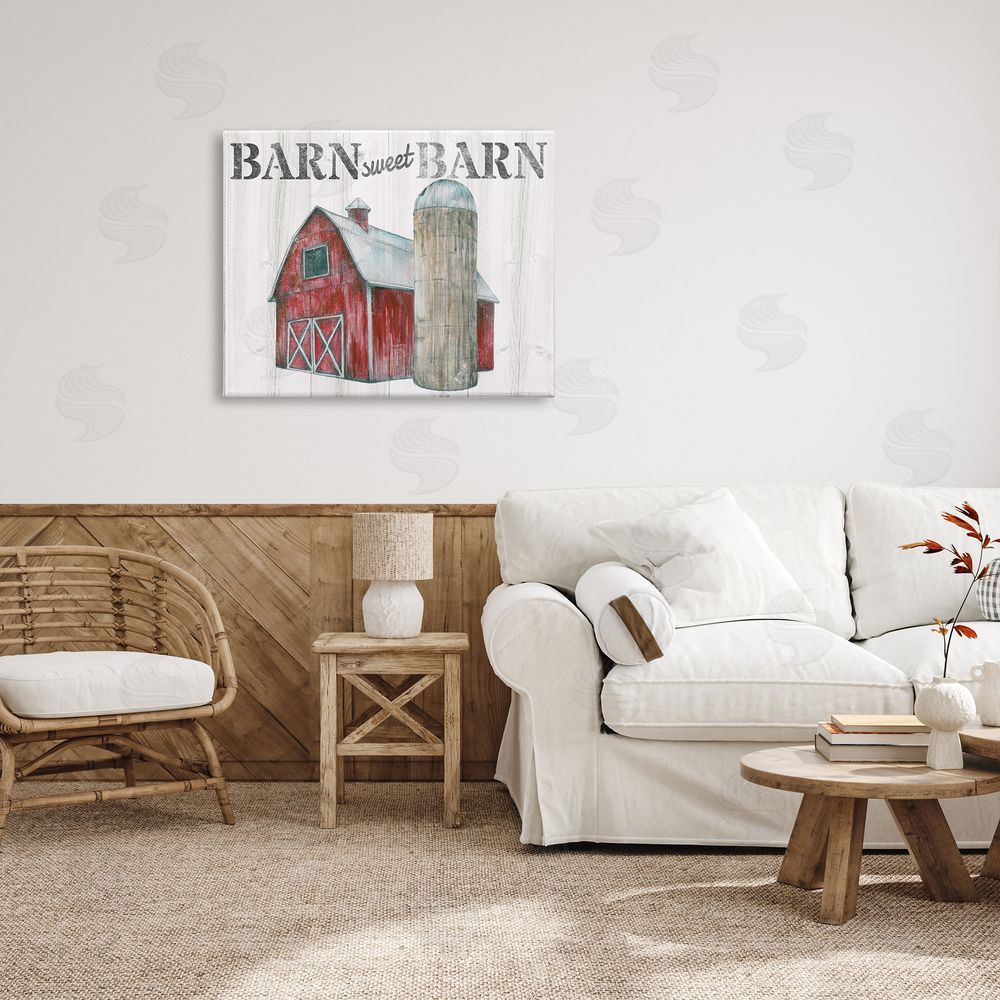 Studio 731 rep. Levison Designs Sweet Barn Rustic Phrase Canvas Wall Art Print in Room