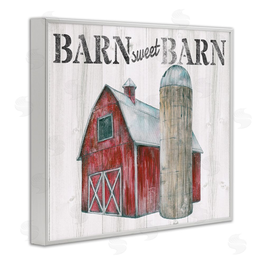 Studio 731 rep. Levison Designs Sweet Barn Rustic Phrase White Framed Giclee Wall Art Print