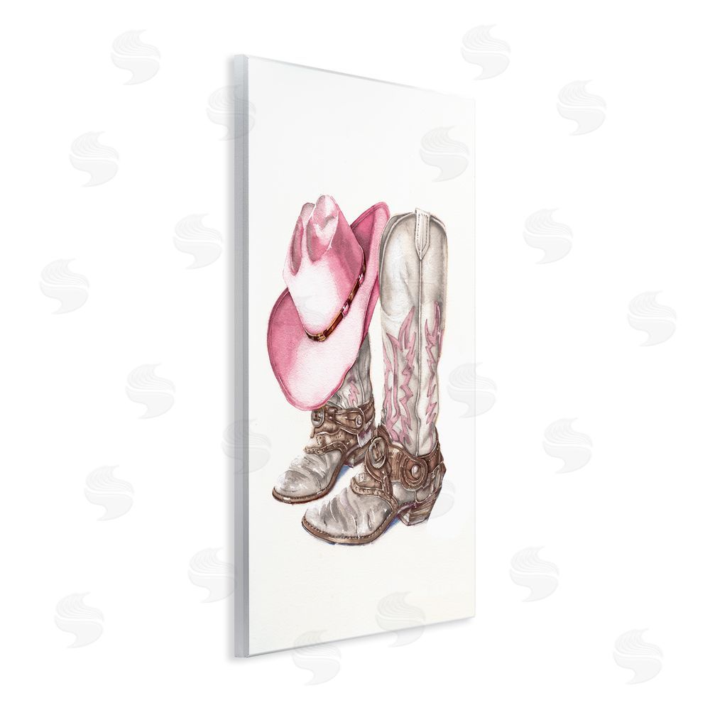 Paul Mathenia Pink Glam Cowgirl Boots Wall Plaque Art Print