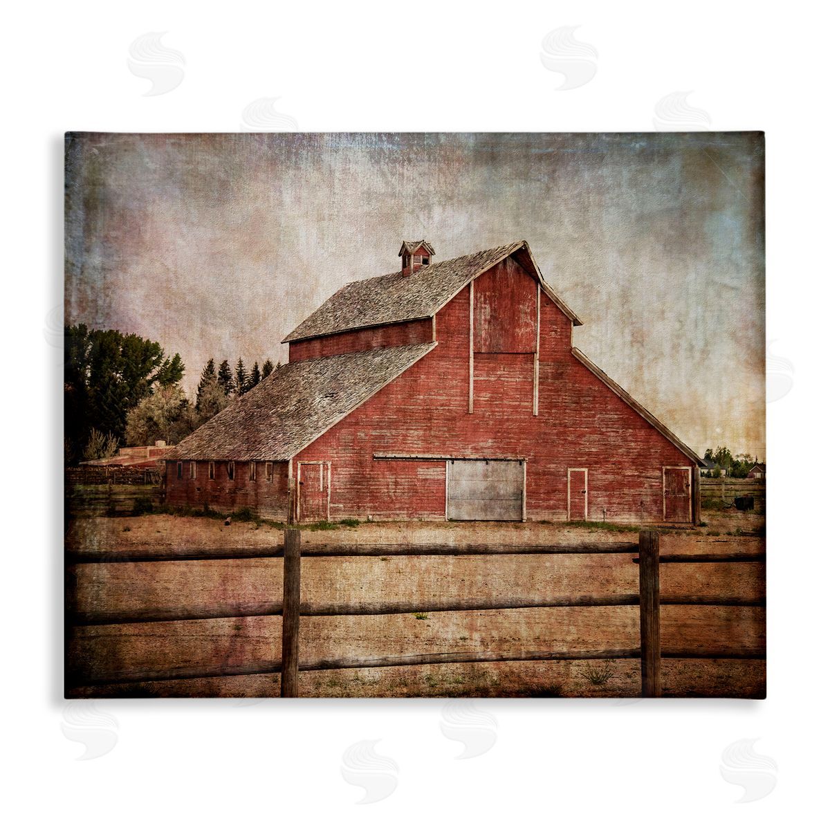Ramona Murdock Vintage Rustic Barn Stretched Canvas Wall Art Print