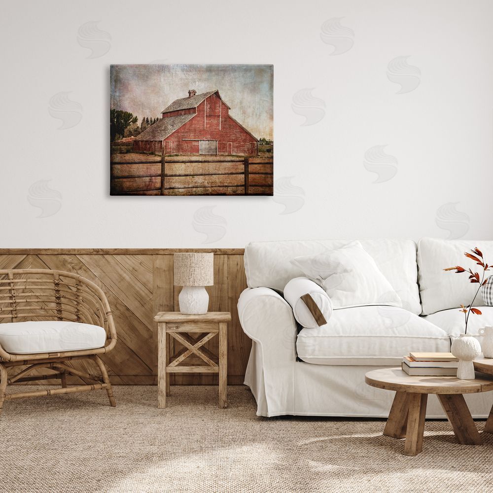 Ramona Murdock Vintage Rustic Barn Canvas Wall Art Print in Room
