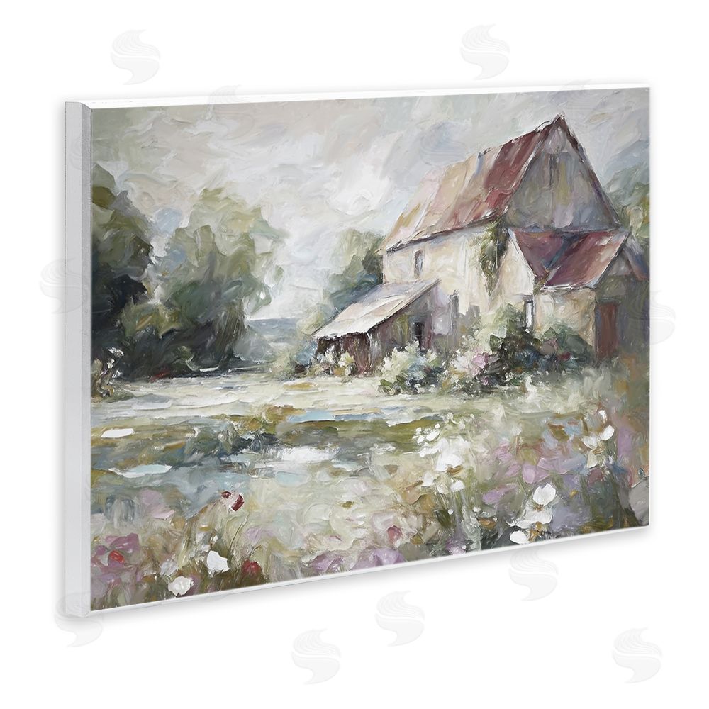 Ramona Murdock Muted Cottage Meadow Wall Plaque Art Print