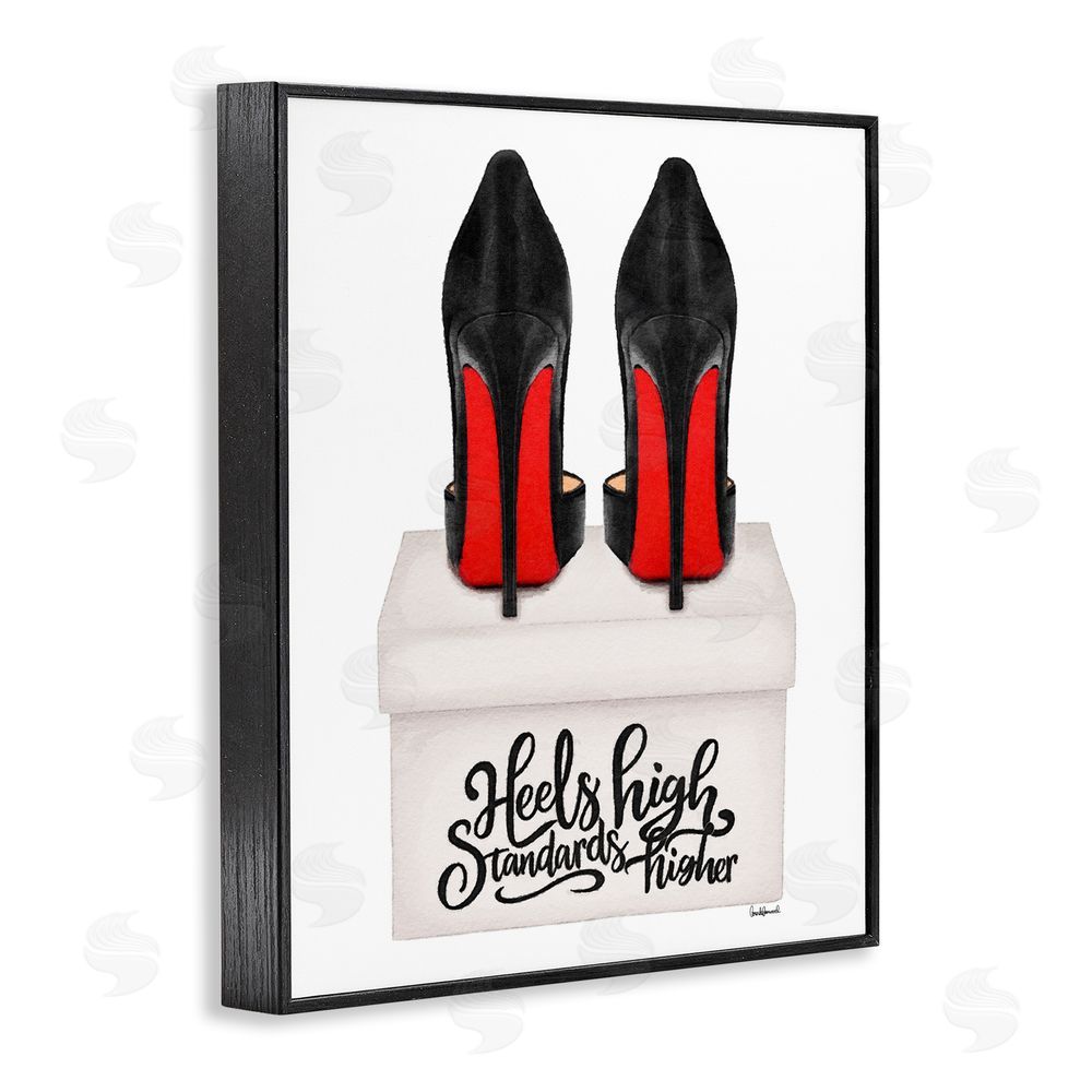 Amanda Greenwood Heels High Standards Higher Black Framed Giclee Wall Art Print