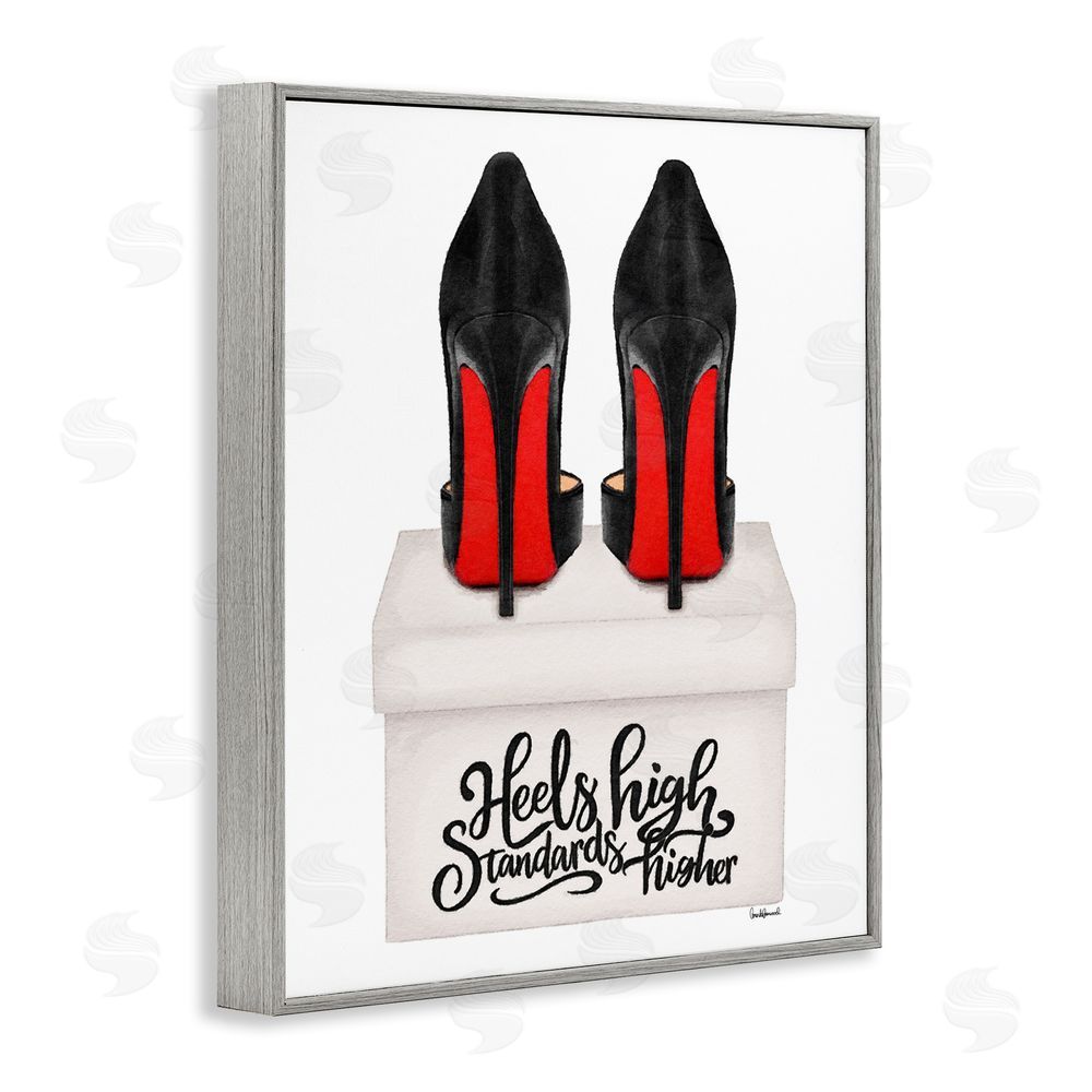 Amanda Greenwood Heels High Standards Higher Gray Framed Giclee Wall Art Print