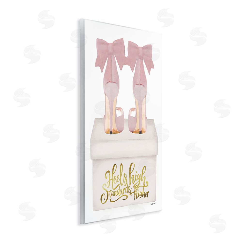 Amanda Greenwood Heels High Pink Phrase Wall Plaque Art Print