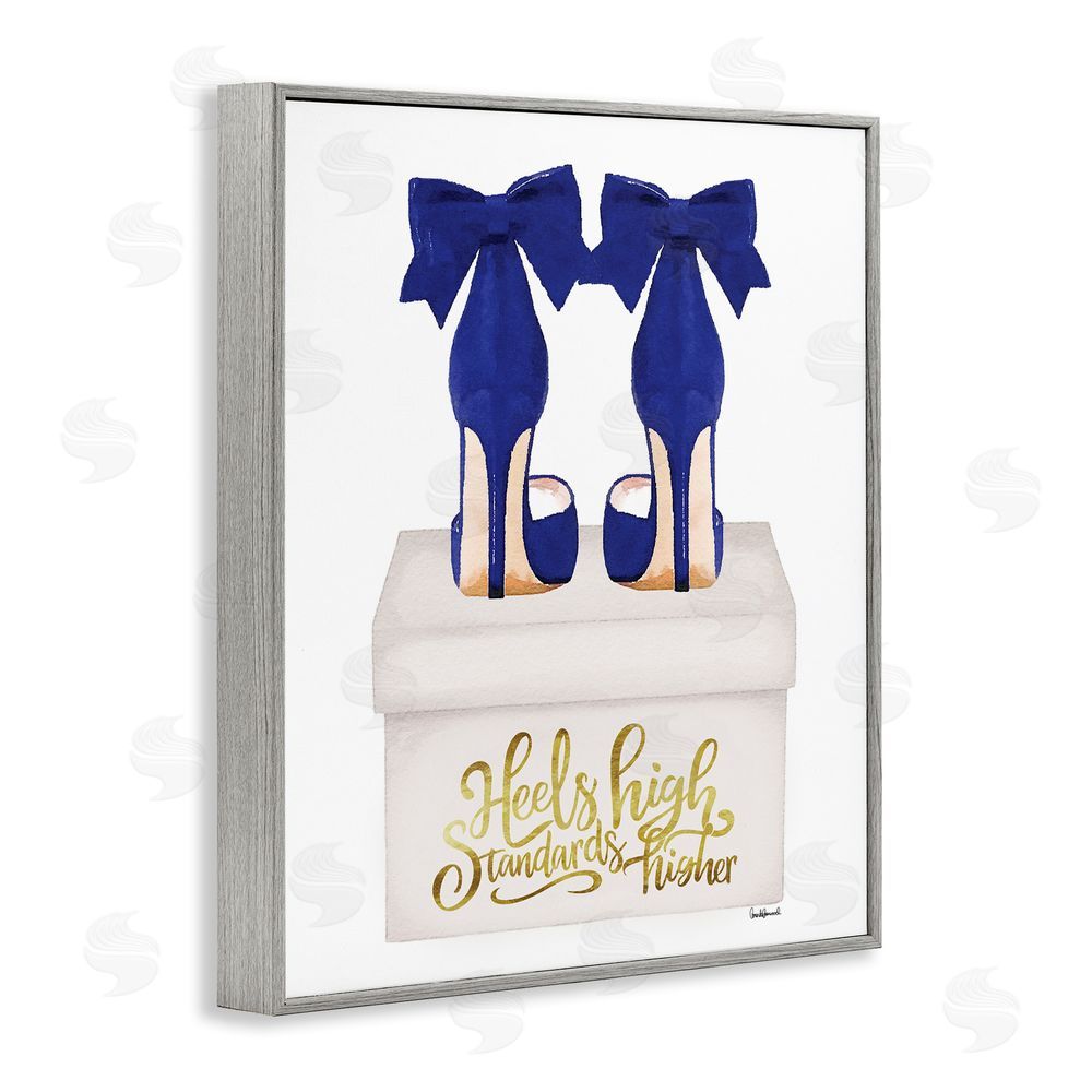 Amanda Greenwood High Standards Blue Heels Gray Framed Giclee Wall Art Print