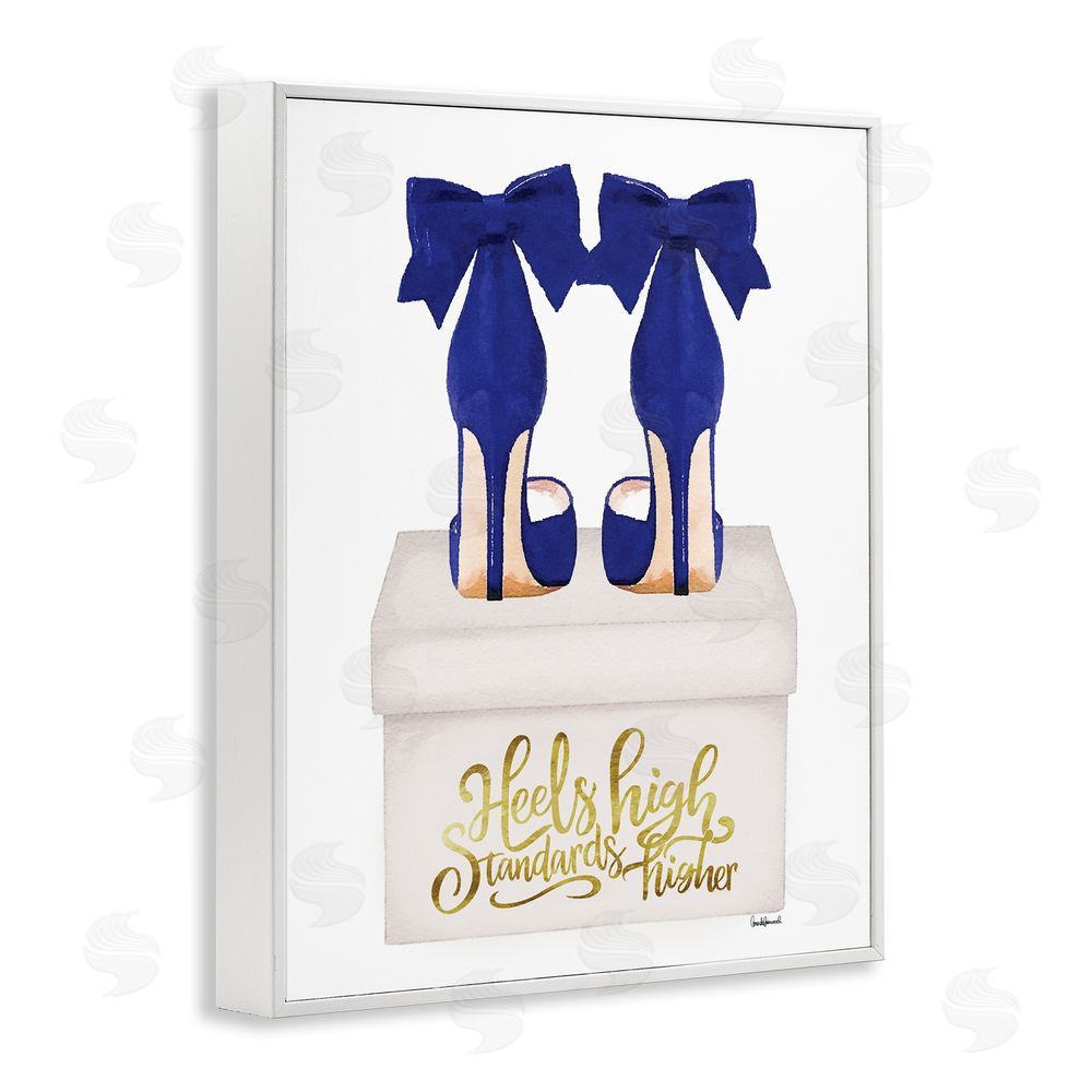 Amanda Greenwood High Standards Blue Heels White Framed Giclee Wall Art Print