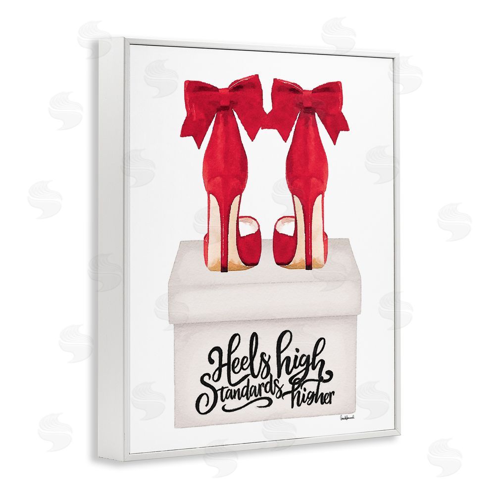 Amanda Greenwood High Standards Red Heels White Framed Giclee Wall Art Print
