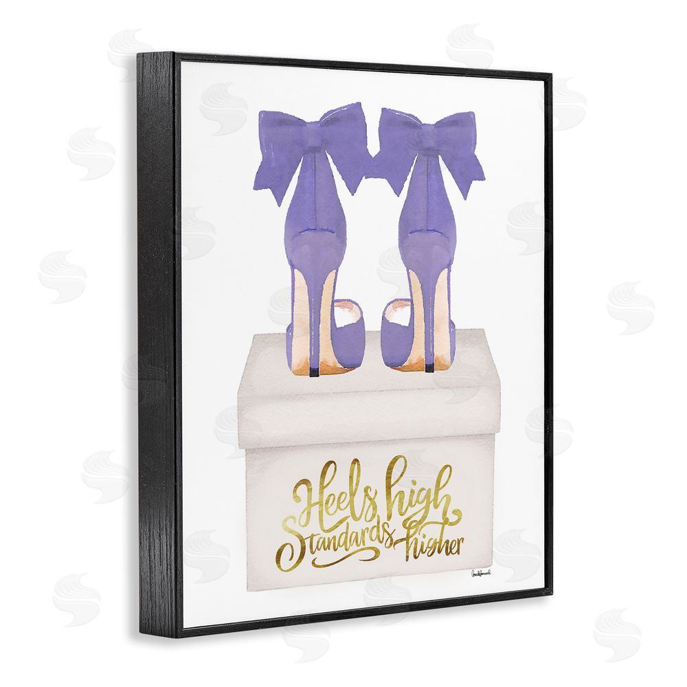 Amanda Greenwood High Standards Purple Heels Black Framed Giclee Wall Art Print