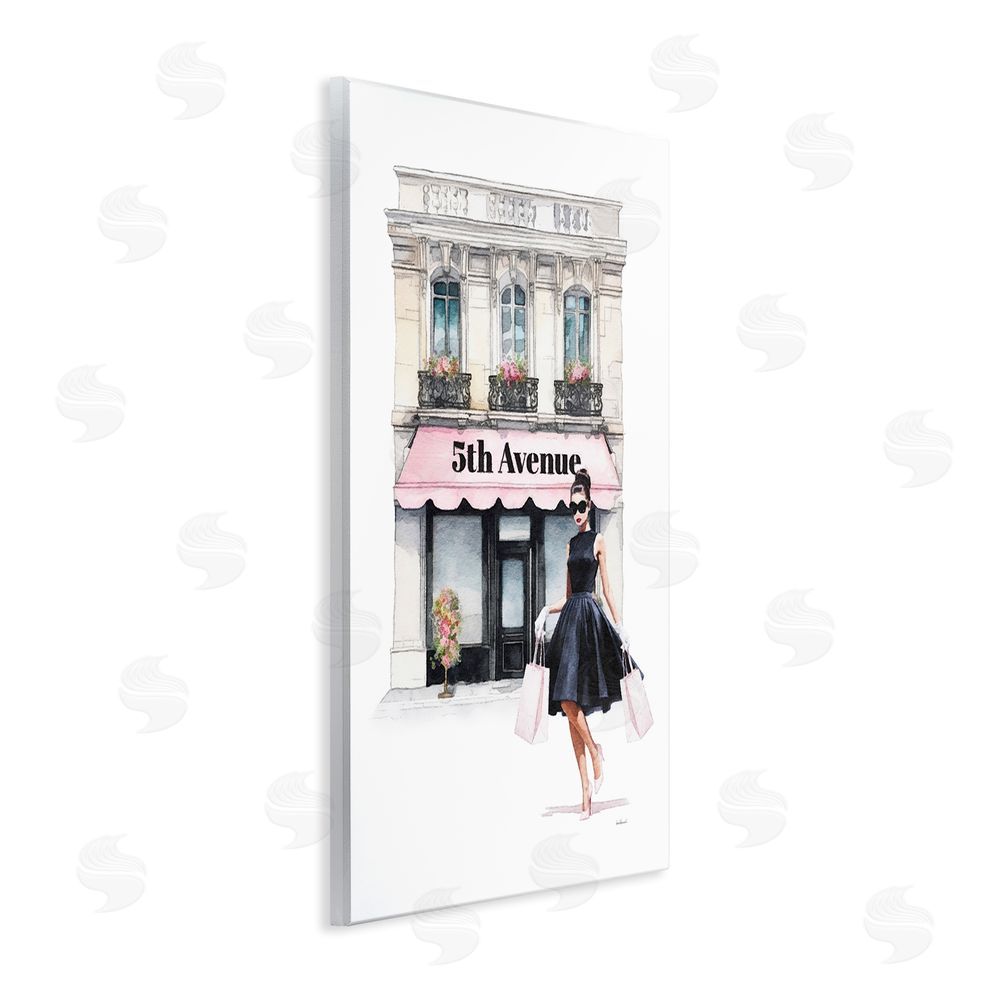 Amanda Greenwood Female Shopping Architecture Wall Plaque Art Print