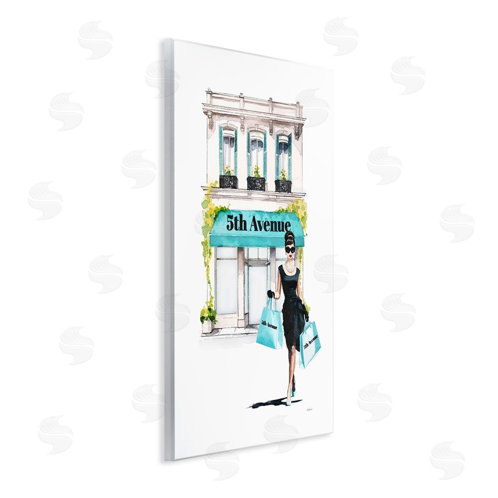 Amanda Greenwood Fashionista with Shopping Bags Wall Plaque Art Print