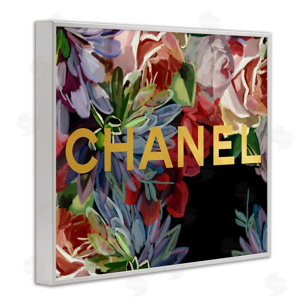 Amelia Noyes Flower Patterned Glam Brand White Framed Giclee Wall Art Print