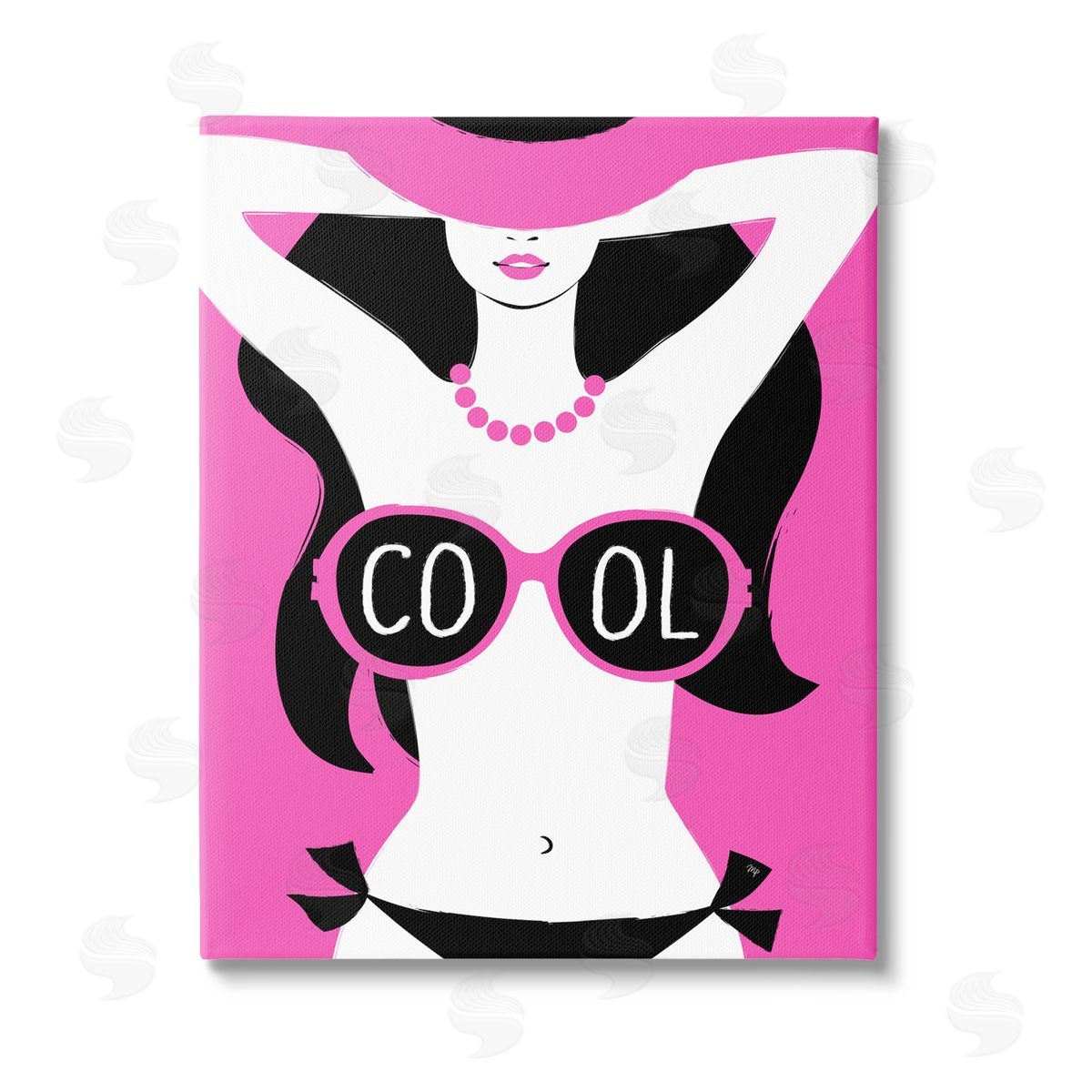 Martina Pavlova Cool Sunglasses Woman Phrase Stretched Canvas Wall Art Print