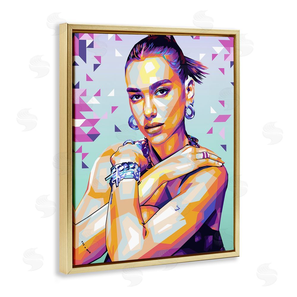 Birch & Ink Fashionista with Accessories Gold Floating Frame Canvas Wall Art Print