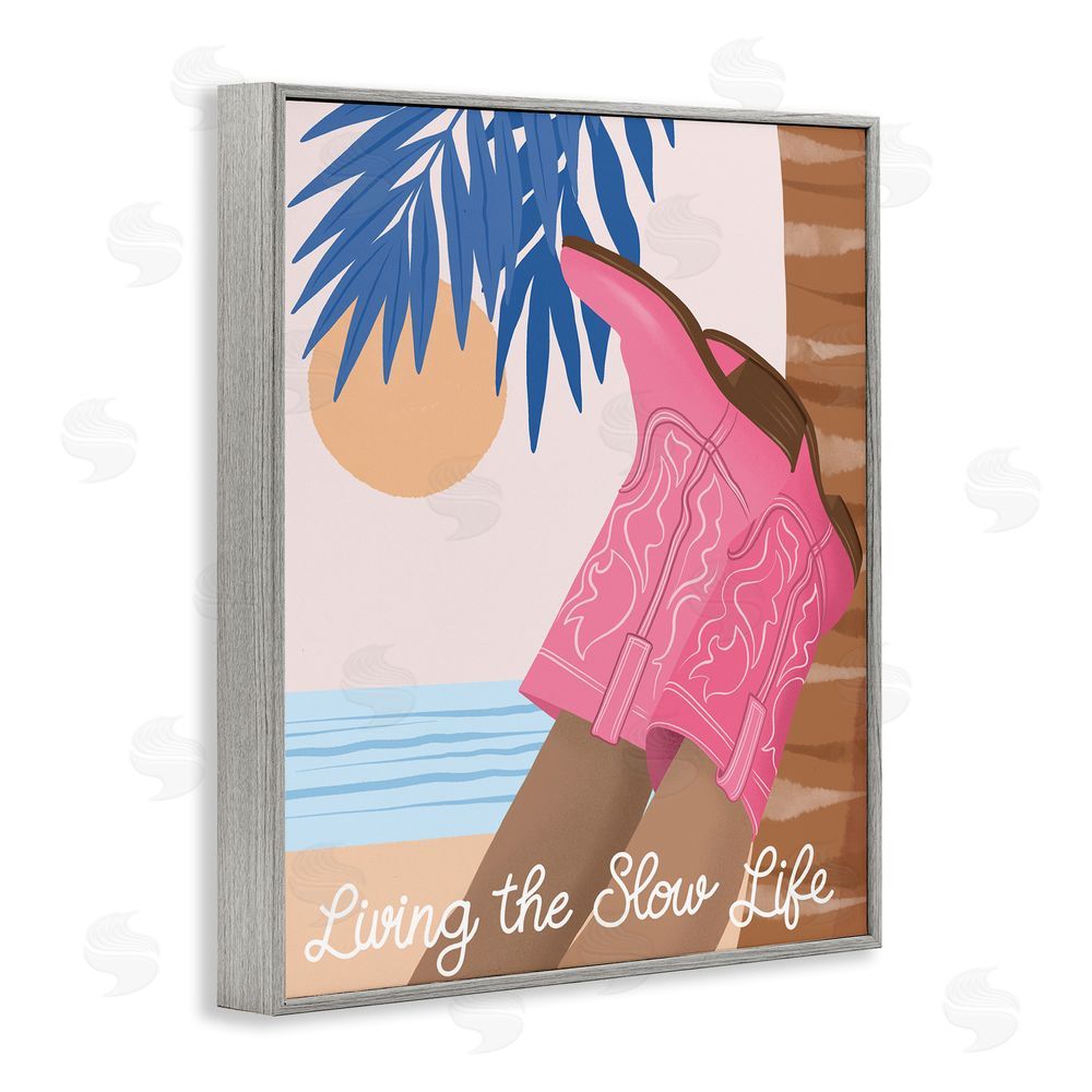 Jo Taylor Slow Life Coastal Cowgirl Gray Framed Giclee Wall Art Print