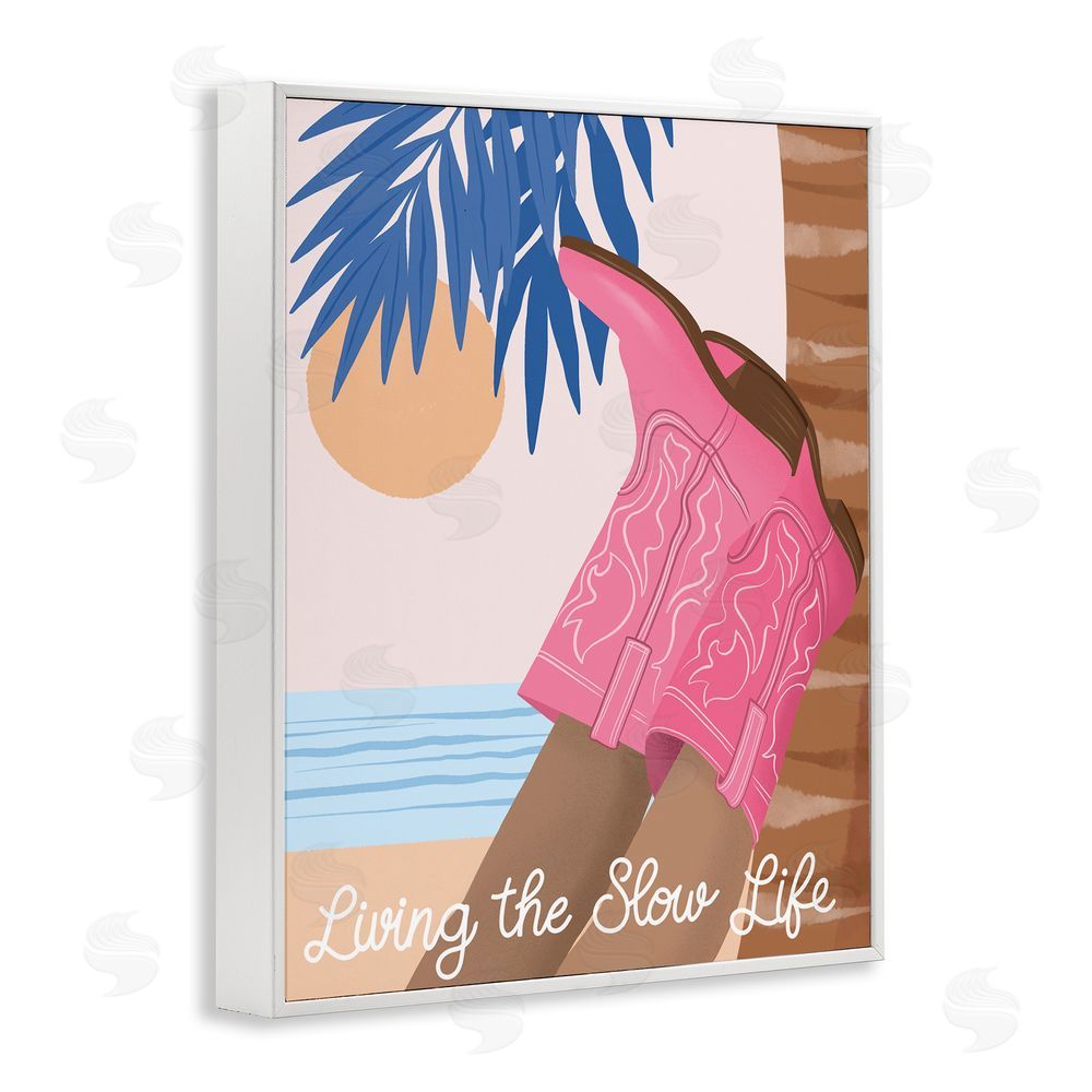 Jo Taylor Slow Life Coastal Cowgirl White Framed Giclee Wall Art Print