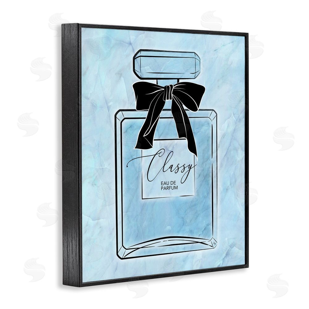 Martina Pavlova Classy Blue Perfume Black Framed Giclee Wall Art Print