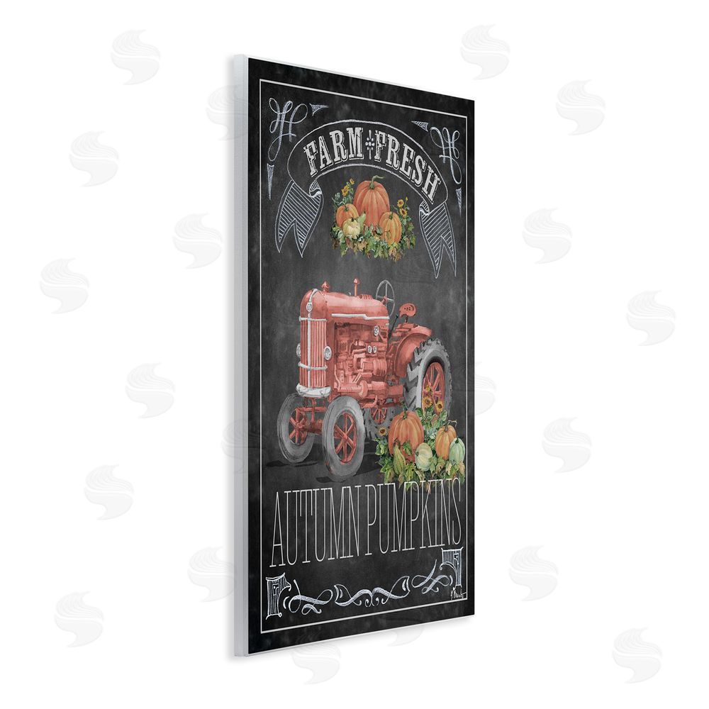 Paul Brent Autumn Tractor Chalkboard Wall Plaque Art Print