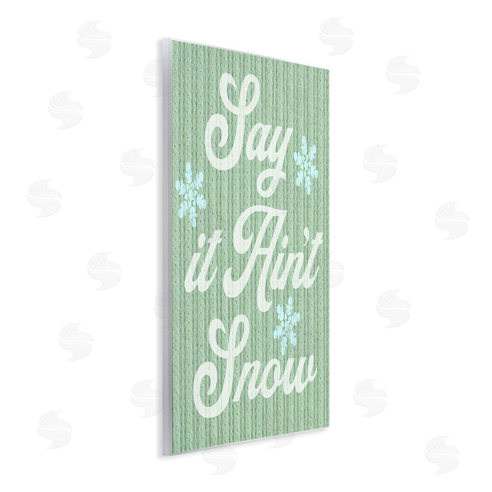 Stupell Studio Green Say It Ain't Snow Wall Plaque Art Print
