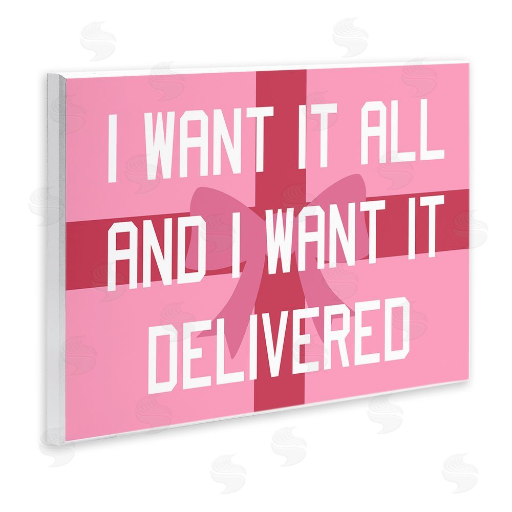Stupell Studio Funny Want Gifts Delivered Wall Plaque Art Print