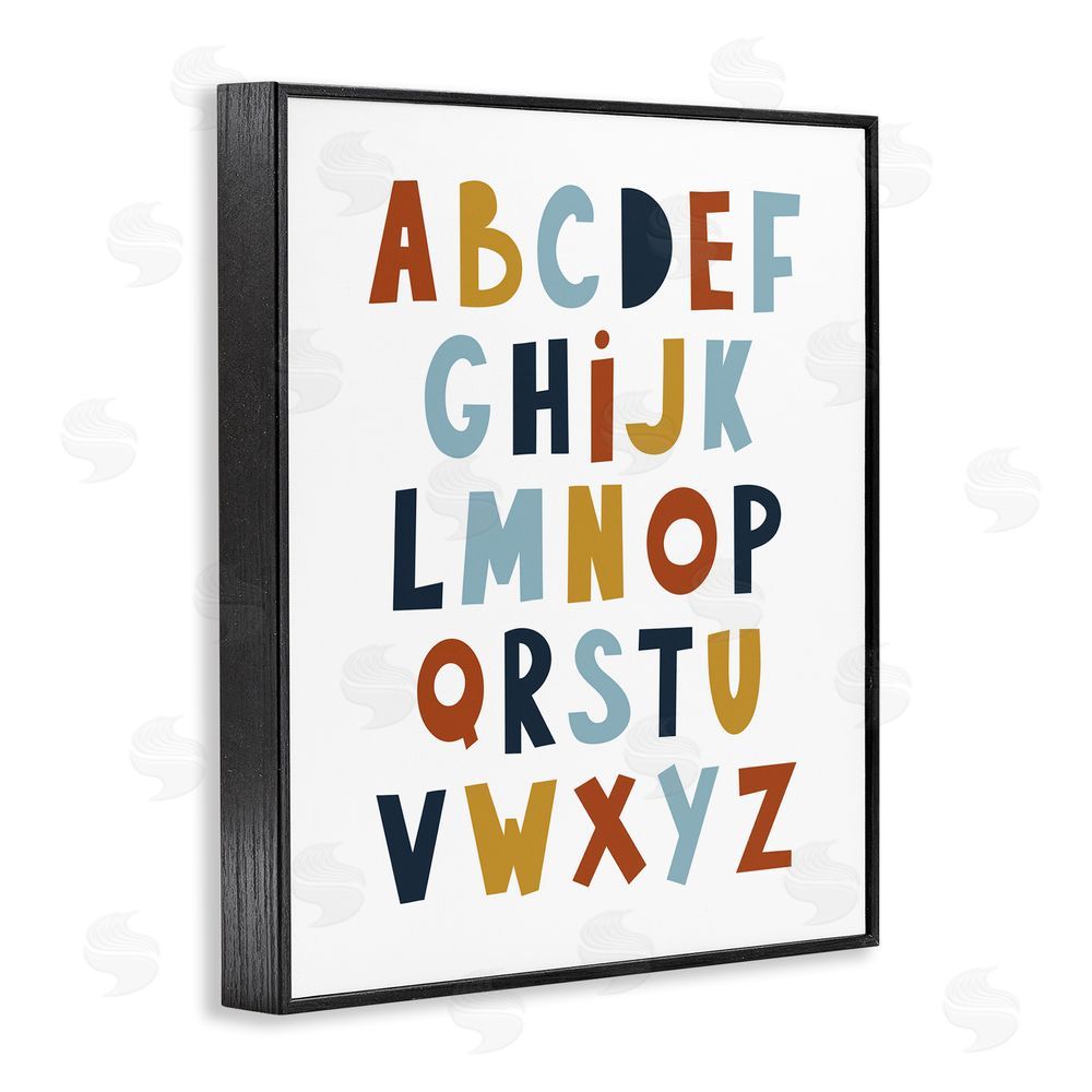 Alina Sagirova Natural Tones Alphabet Black Framed Giclee Wall Art Print