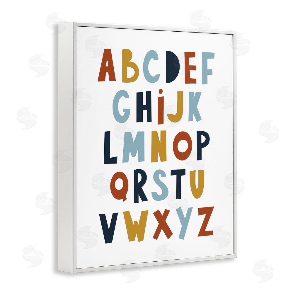 Alina Sagirova Natural Tones Alphabet White Framed Giclee Wall Art Print