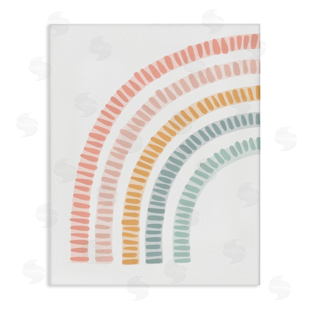 Stupell Studio Minimal Pastel Rainbow Stretched Canvas Wall Art Print