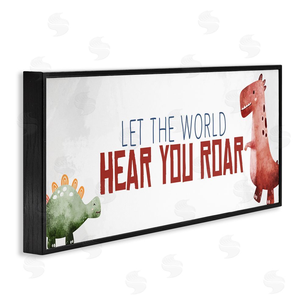 Kim Allen Hear You Roar Dinosaurs Black Framed Giclee Wall Art Print