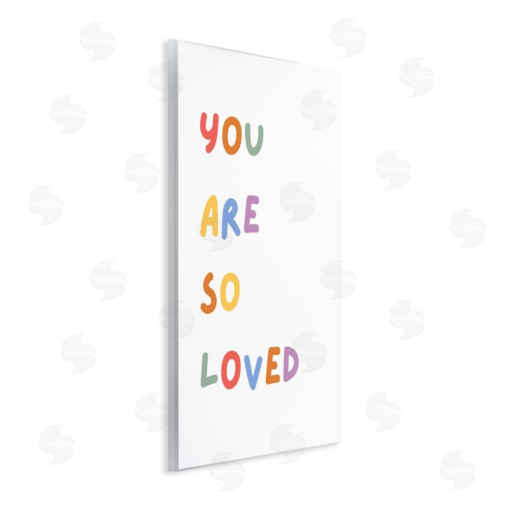 Katie Griggs So Loved Minimal Phrase Wall Plaque Art Print