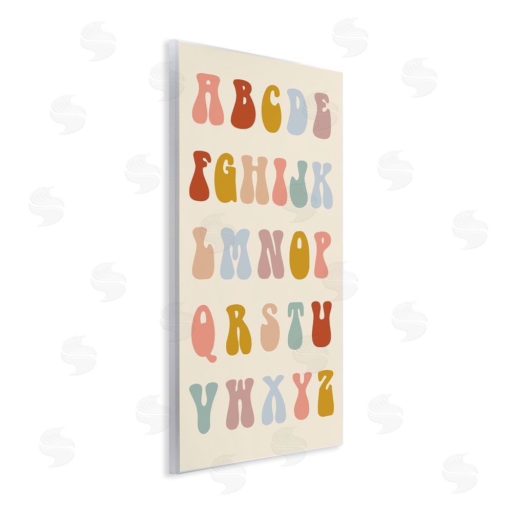 Stupell Studio Vintage Alphabet Letters Wall Plaque Art Print