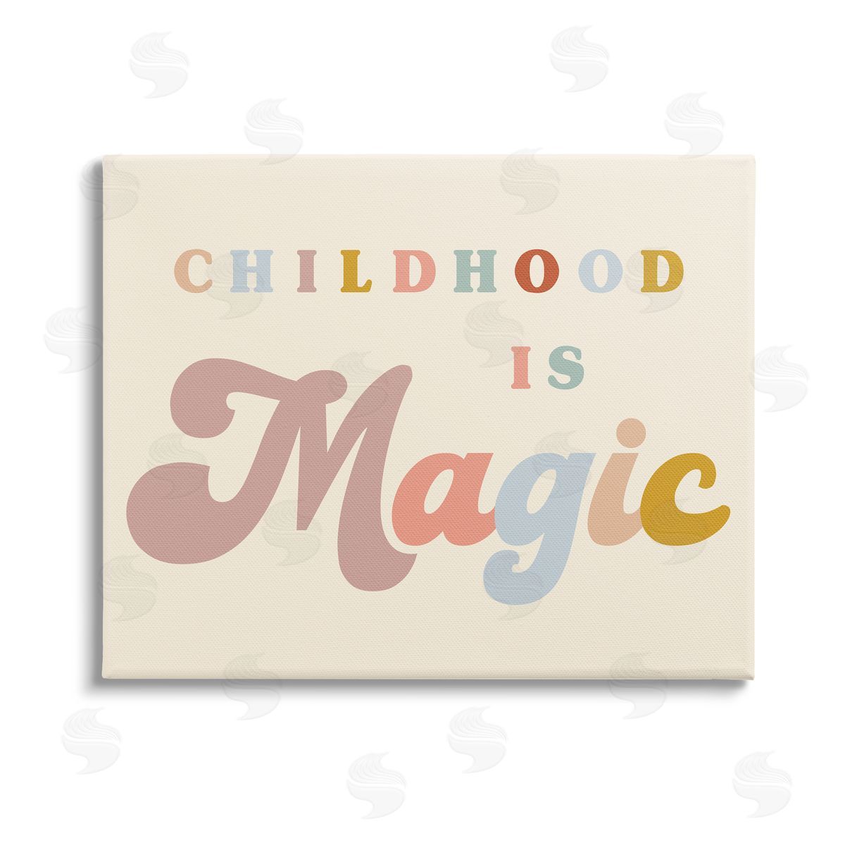 Stupell Studio Muted Childhood is Magic Stretched Canvas Wall Art Print