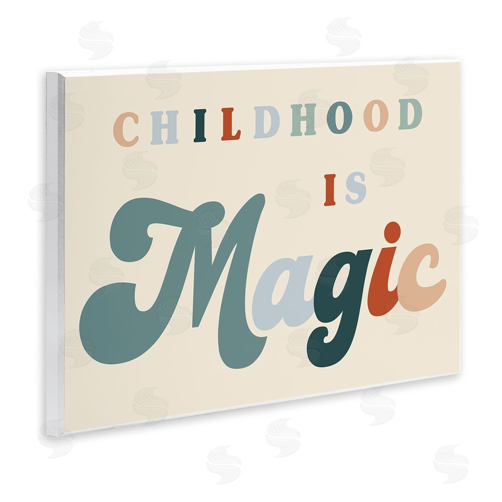 Stupell Studio Childhood is Magic Phrase Wall Plaque Art Print