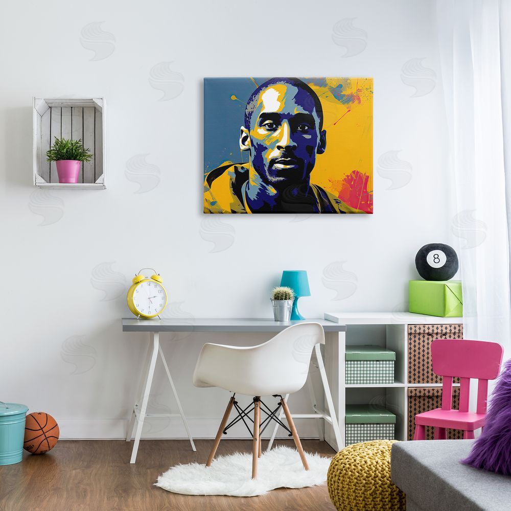 Birch & Ink Abstract Paint Pop Kobe Canvas Wall Art Print in Room