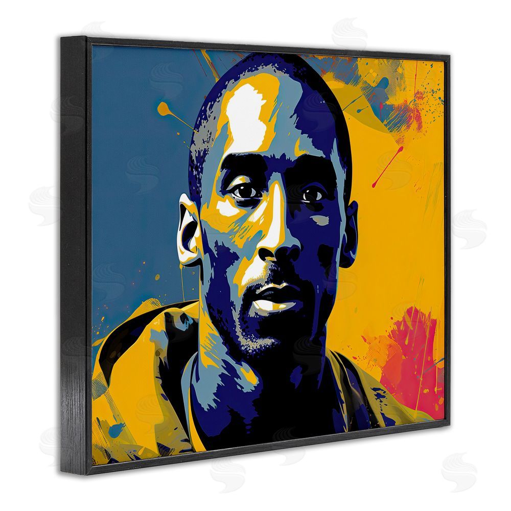 Birch & Ink Abstract Paint Pop Kobe Black Framed Giclee Wall Art Print