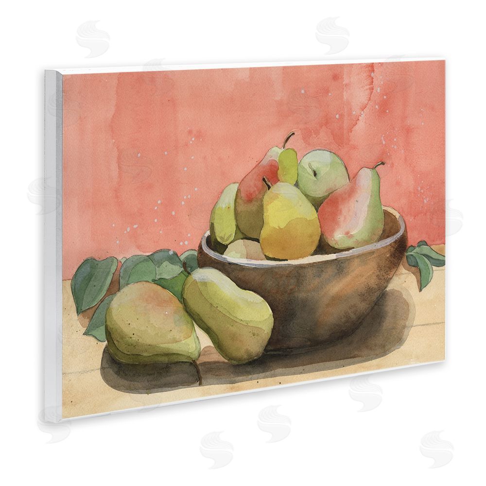 Alicia Longley Watercolor Pears Still Life Wall Plaque Art Print