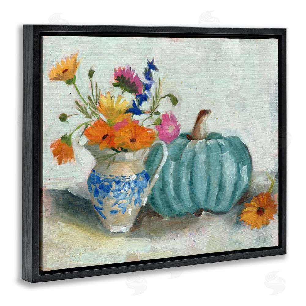 Bley Hack Autumnal Botanicals Still Life Black Floating Frame Canvas Wall Art Print