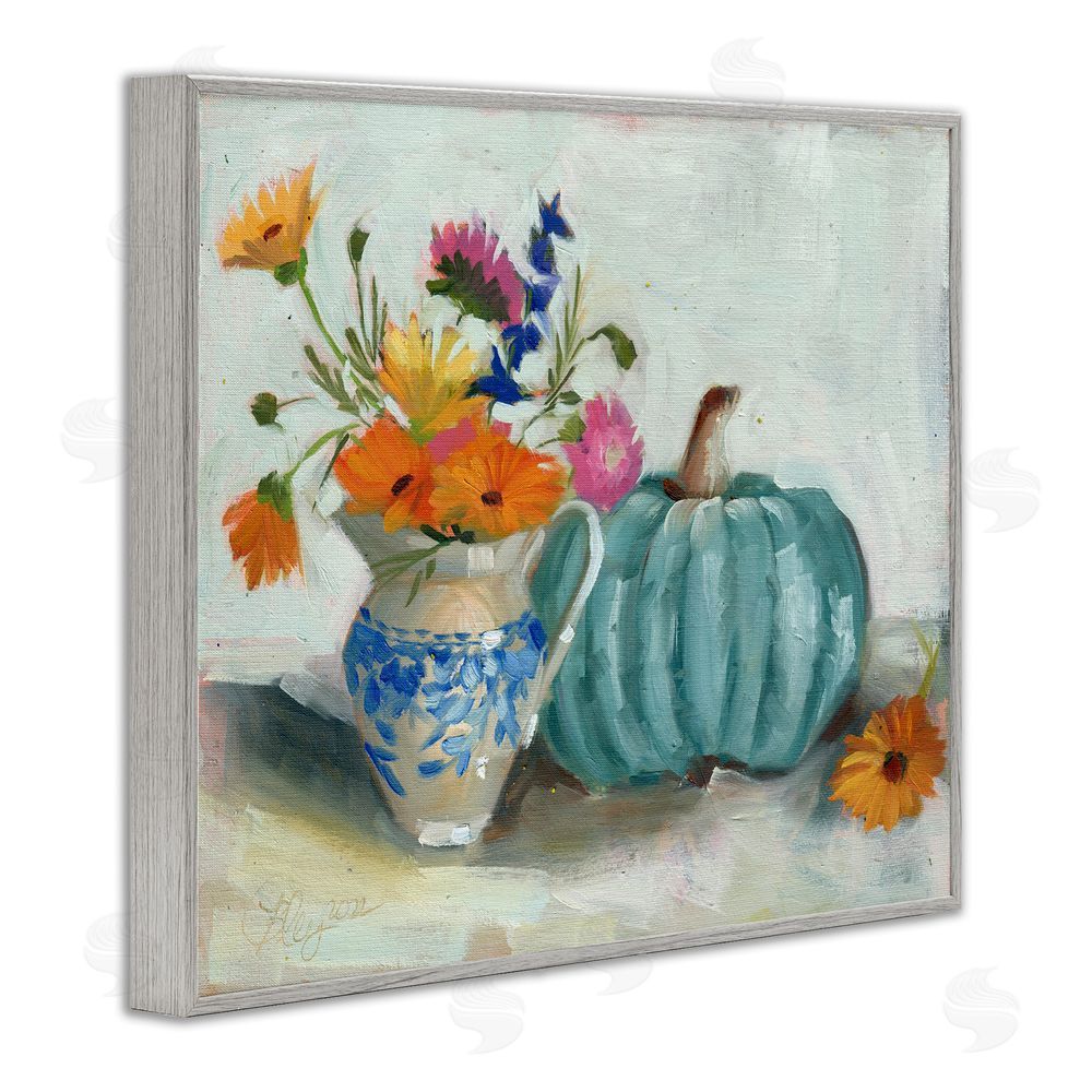 Bley Hack Autumnal Botanicals Still Life Gray Framed Giclee Wall Art Print