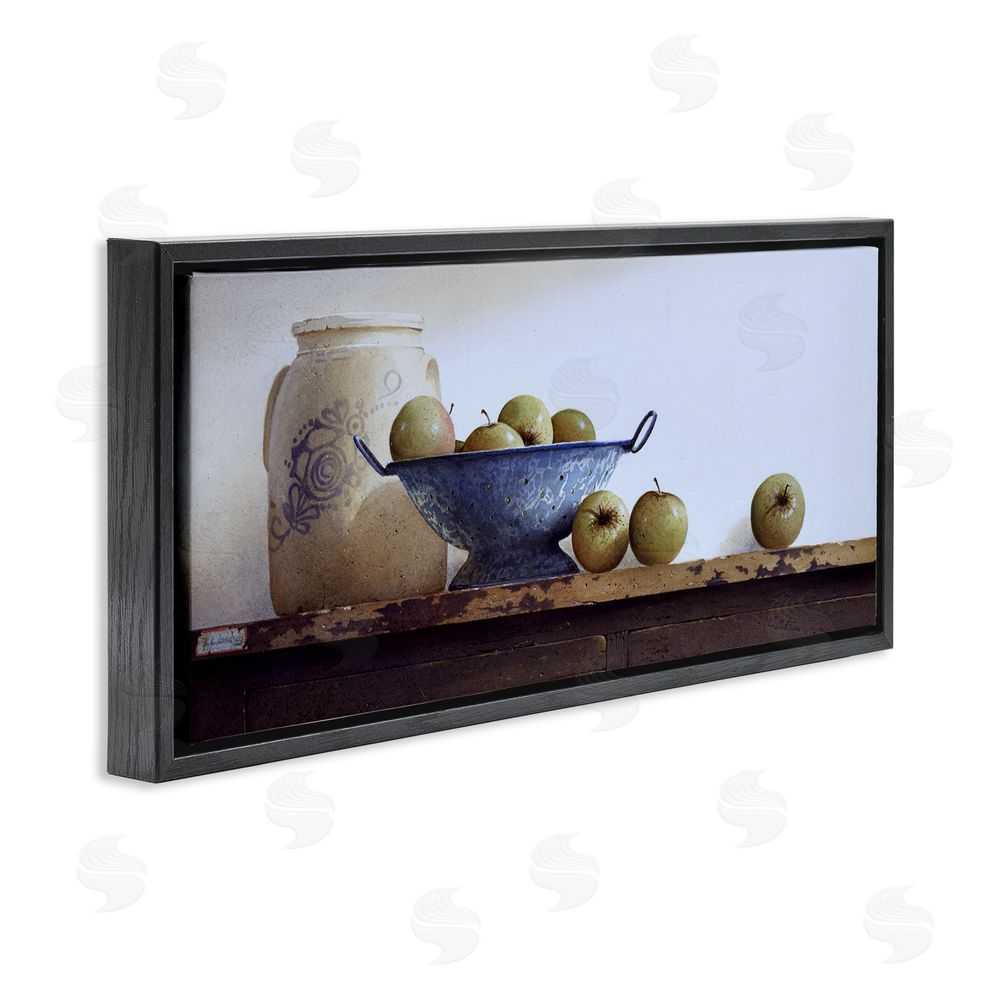 Ray Hendershot Country Fruit Still Life Black Floating Frame Canvas Wall Art Print