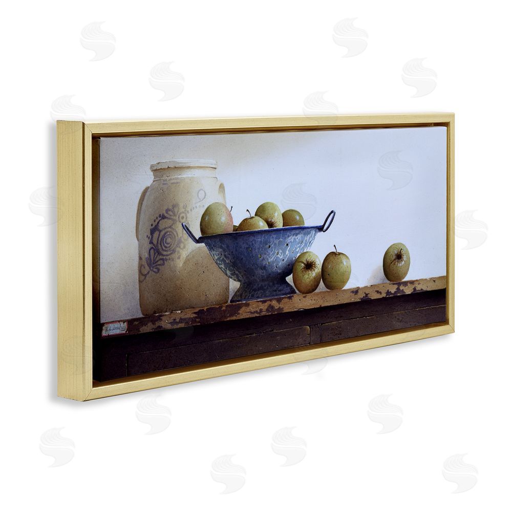 Ray Hendershot Country Fruit Still Life Gold Floating Frame Canvas Wall Art Print
