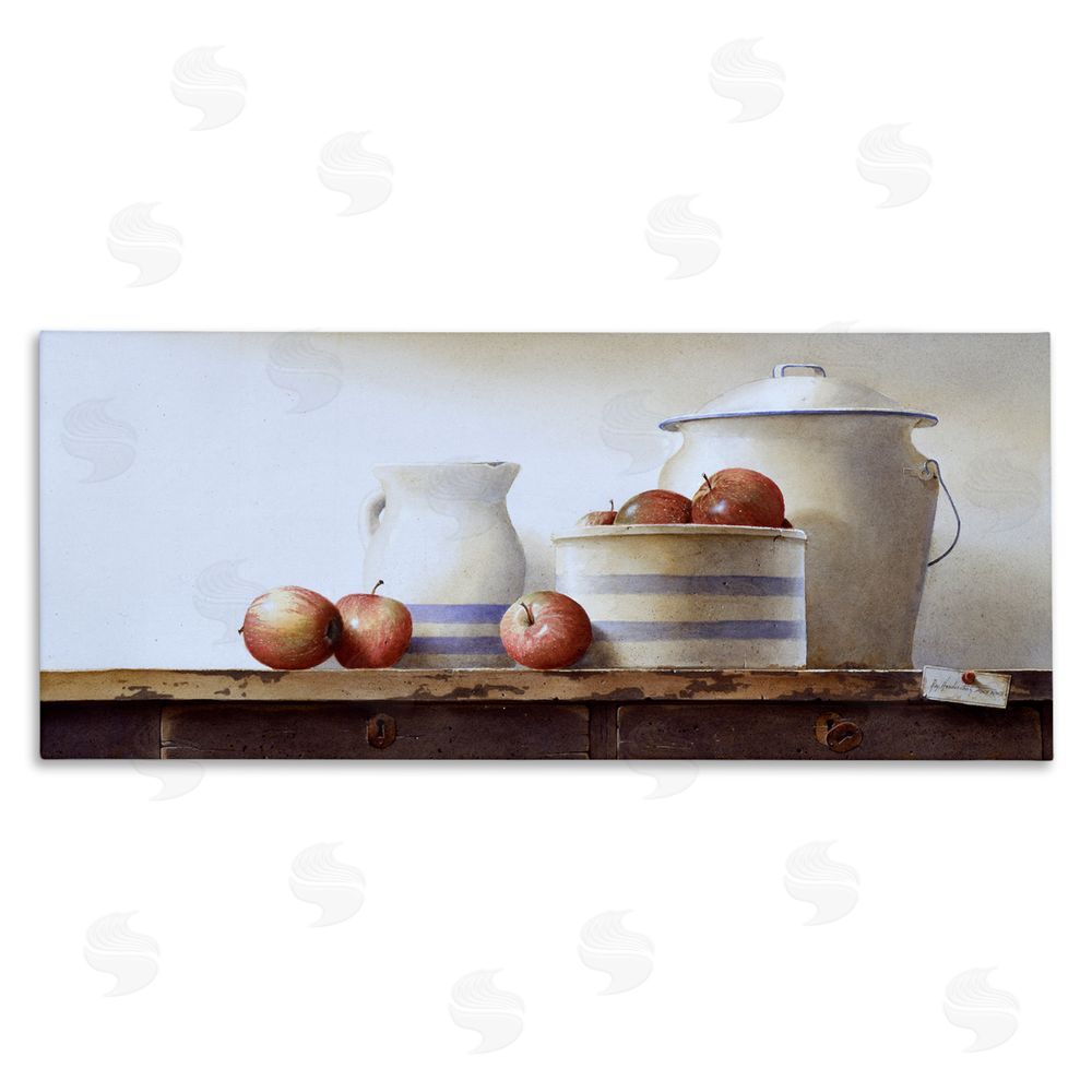 Ray Hendershot Farmhouse Apples Still Life Stretched Canvas Wall Art Print