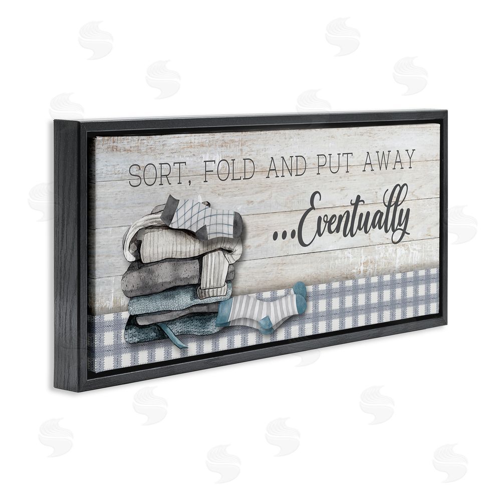 Conrad Knutsen Laundry Put Away Eventually Black Floating Frame Canvas Wall Art Print