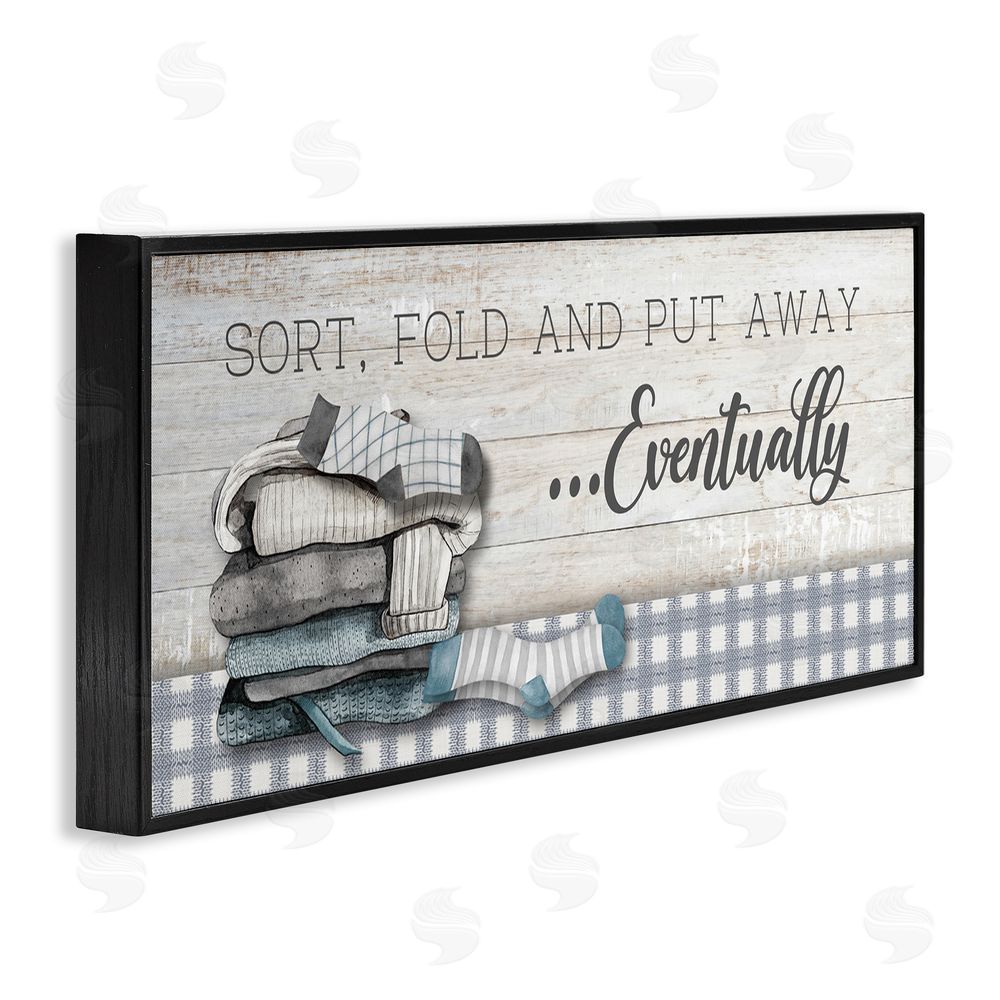 Conrad Knutsen Laundry Put Away Eventually Black Framed Giclee Wall Art Print