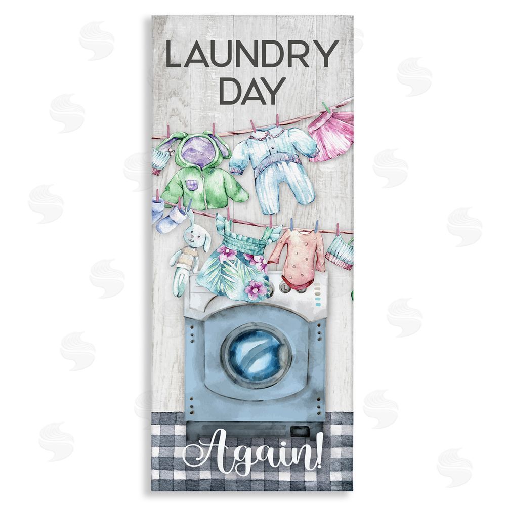Conrad Knutsen Rustic Laundry Day Again Stretched Canvas Wall Art Print