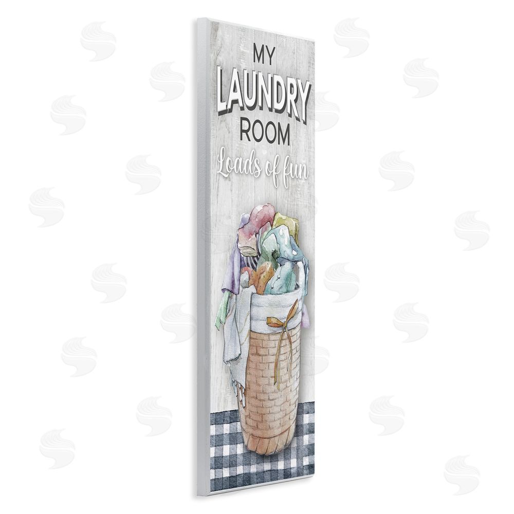 Conrad Knutsen Laundry Room with Plaid Wall Plaque Art Print