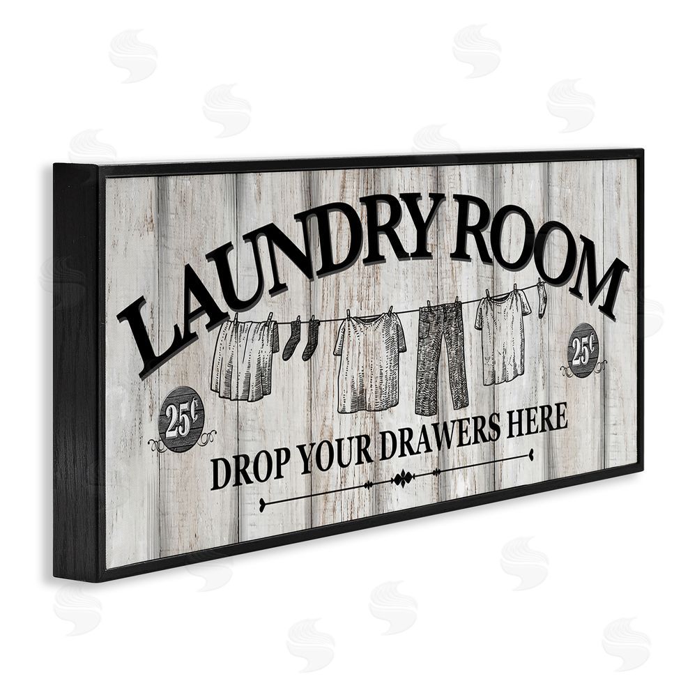 Conrad Knutsen Charming Farmhouse Laundry Black Framed Giclee Wall Art Print