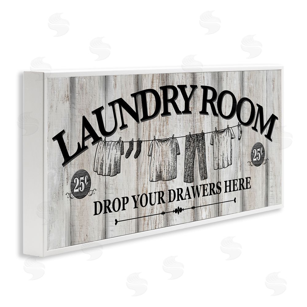 Conrad Knutsen Charming Farmhouse Laundry White Framed Giclee Wall Art Print