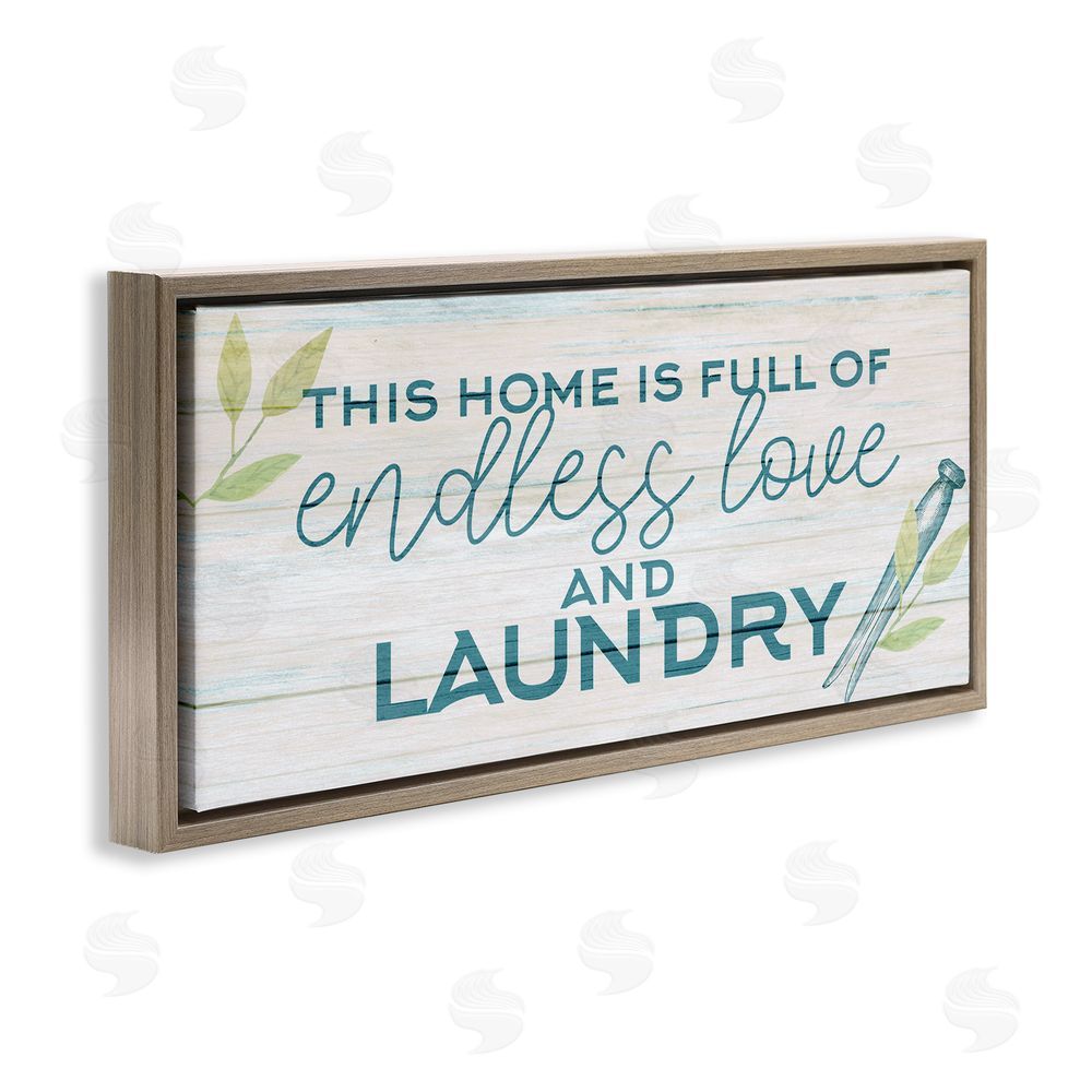 Kim Allen Love & Laundry Botanicals Brown Floating Frame Canvas Wall Art Print